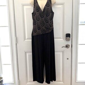 Black Anne Klein One Piece With Glitter Top